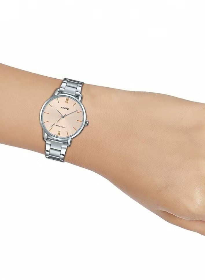 Casio LTP-VT01D-4BUDF Quartz Watch for Women - Analog Display, Stainless Steel Strap - Image 2